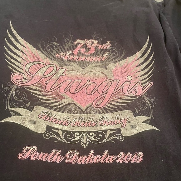 Ladies Sturgis 2013 - 73rd Annual Black Hills Tshirt-Pullover Size Large - Picture 2 of 6